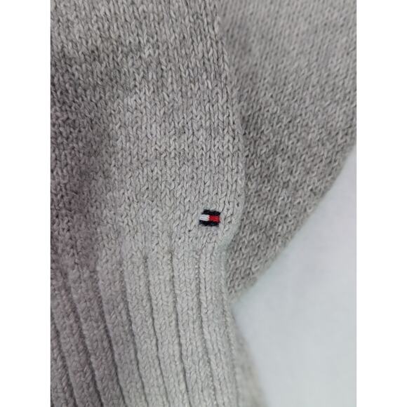 Tommy Hilfiger Size XXL Mock Neck Quarter Zip Gray Ombre Boxy Sweater - Picture 6 of 16